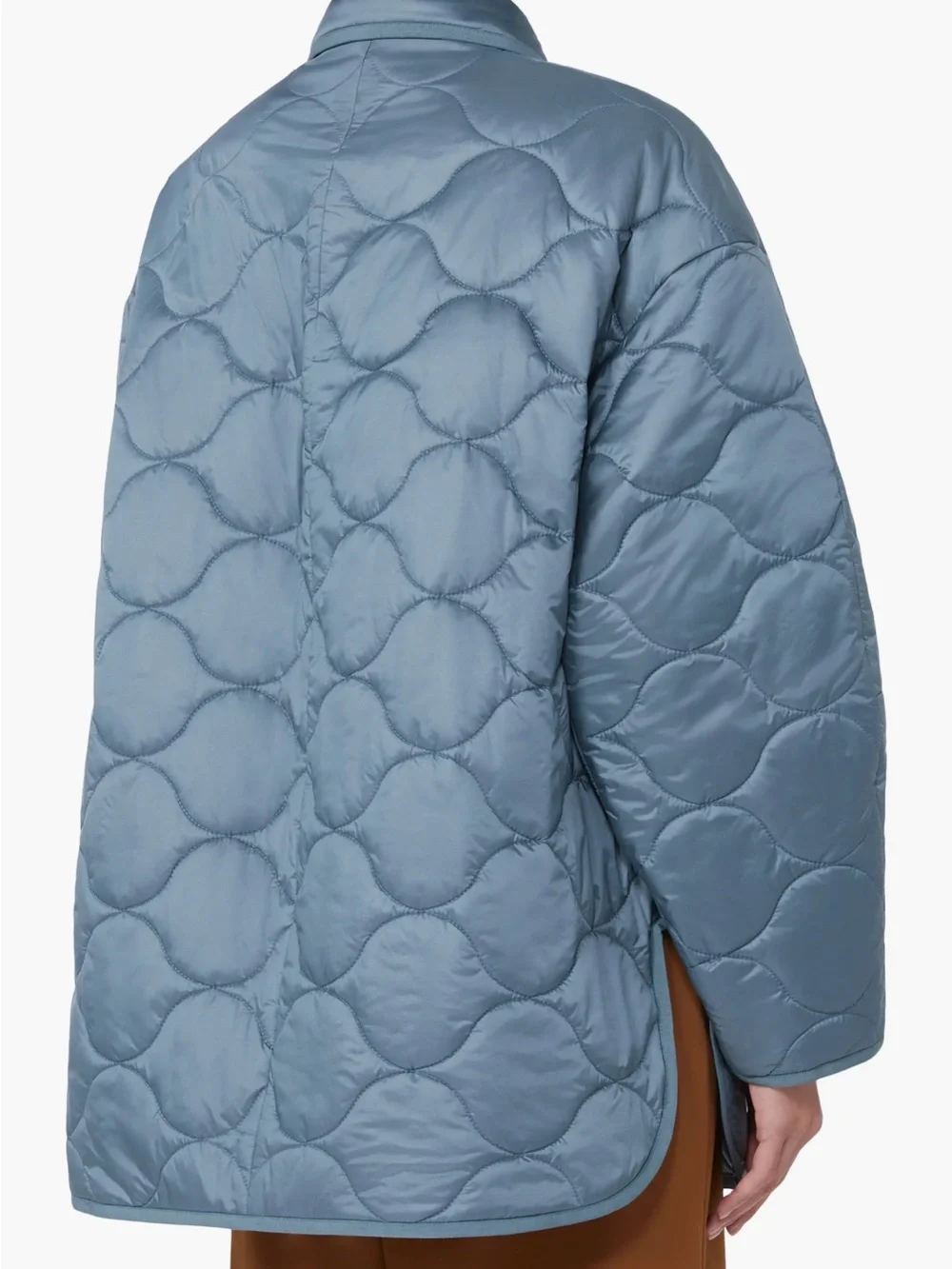 MAX MARA Quilted Lightweight Women's Jacket in Light Gray/Blue